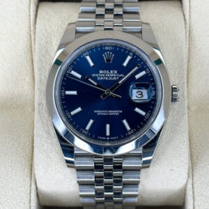 2023 Rolex Datejust 41mm 126300 Stainless Steel Jubilee Blue Dial