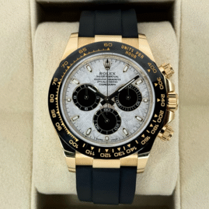 2022 Rolex Daytona 40mm 116518LN Oysterflex Yellow Gold Meteorite Dial