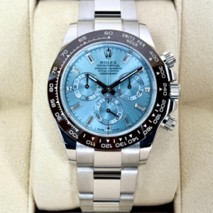 2022 Rolex Daytona 40mm 116506 Platinum Ice Blue Diamond Baguette Dial