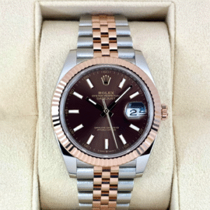 NEW 2025 Rolex Datejust 41mm 126331 Two-Tone Rose Gold Chocolate Dial