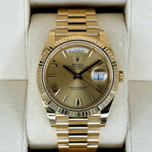 NEW 2025 Rolex Day-Date 40mm 228238 Champagne Roman Numeral Dial