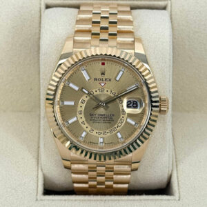 NEW 2025 Rolex Sky-Dweller 42mm 336938 Yellow Gold Jubilee Champagne Dial