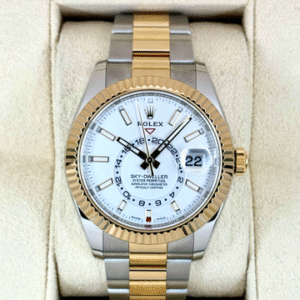 2022 Rolex Sky-Dweller 42mm 326933 Two-Tone Oyster White Dial