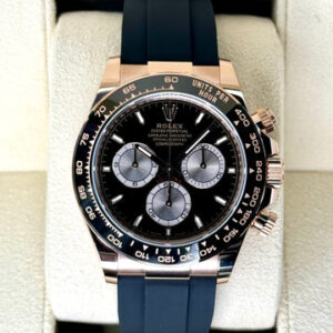 NEW 2025 Rolex Daytona 40mm 126515LN Rose Gold Oysterflex Black Dial