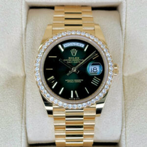 New 2025 Rolex Day-Date 40mm 228348RBR Presidential Green Dial